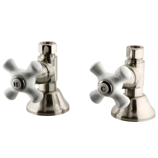 Straight Stop Shut Off Valve, Brushed Nickel